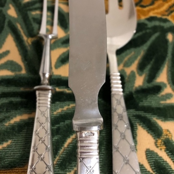 101+g Sterling Silver “Saint Jerne” aka Stars Serving Utensils Set E Dragsted - Picture 7 of 8